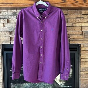 Ralph Lauren Custom Fit Mens Long Sleeveeve Button Down Size XL